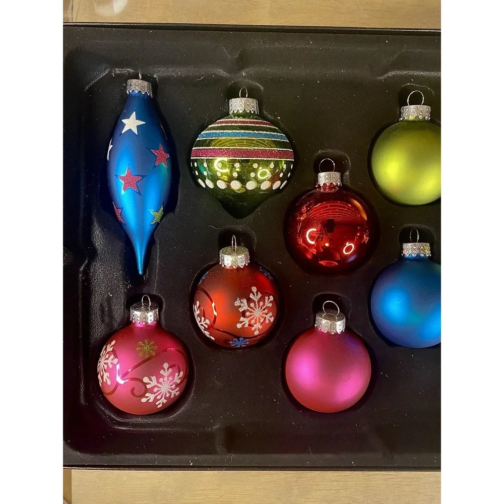 Lot 23 Robert Stanley Glass Christmas Ornaments Home‎ collection vintage-new